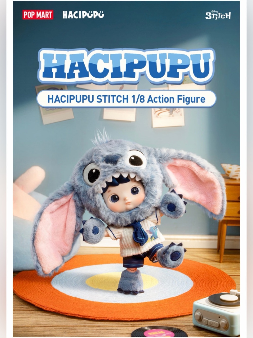 Authentic HACIPUPU STITCH 1/8 Action Figure - Factory Sealed